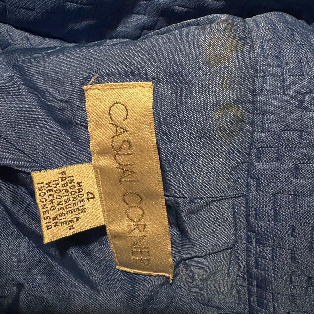 Casual corner sz4 blue pockets blazer buttons career church office - Picture 6 of 6
